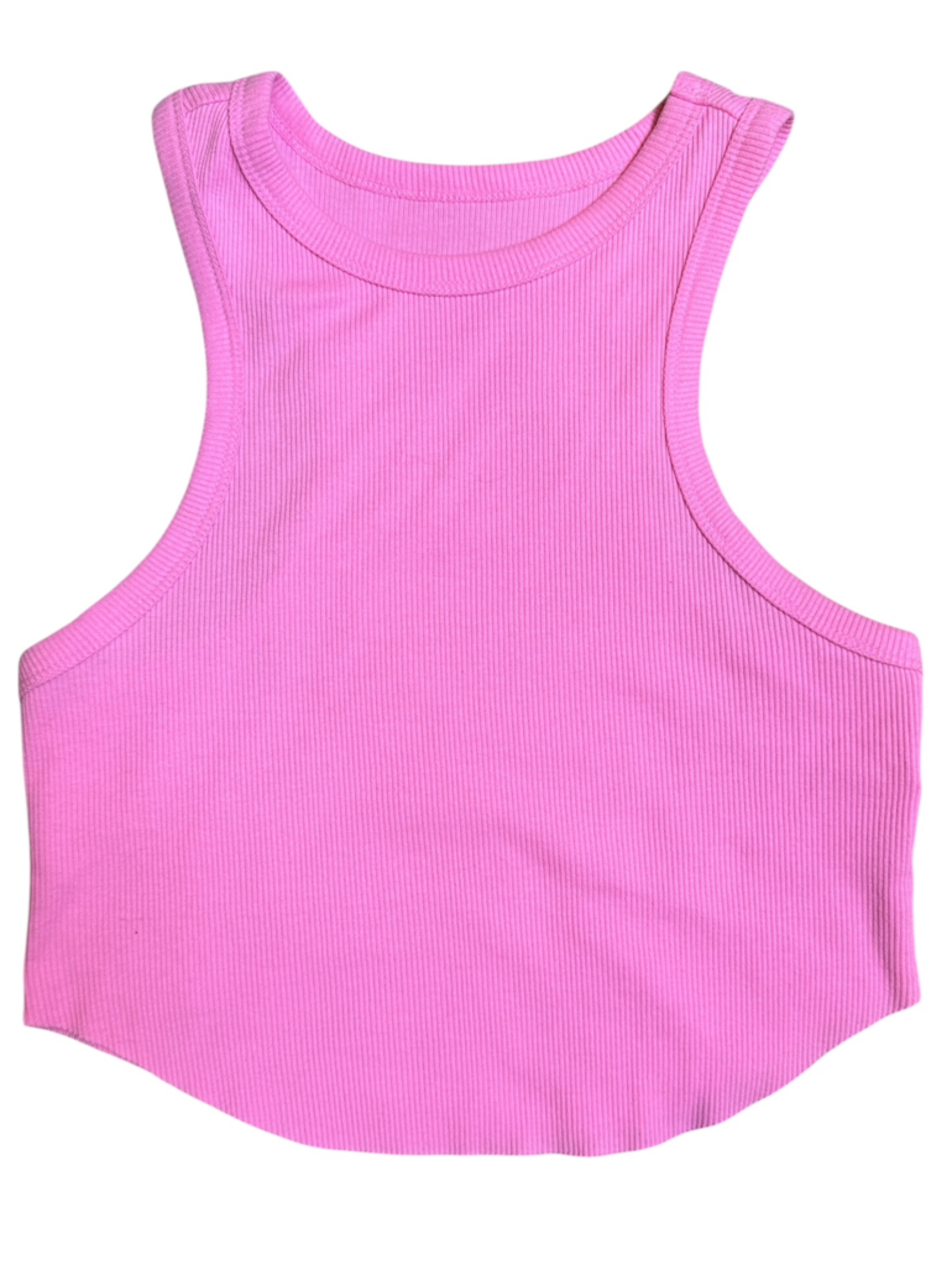 Wild Fable Medium Ribbed Crop Tank Top - Hot Pink
